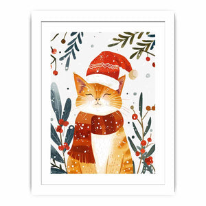 Festive Cat Streched canvas