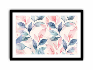 Pastel Leaves Art Print