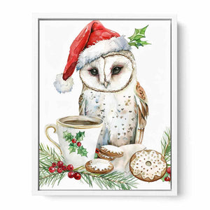 Festive Owl Framed Print