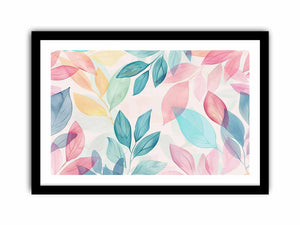 Pastel Leaves Art Print