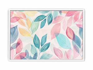 Pastel Leaves Framed Print