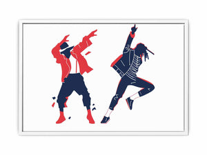 Two Silhouettes Framed Print