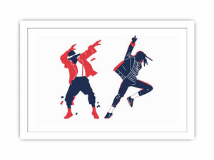 Two Silhouettes Streched canvas