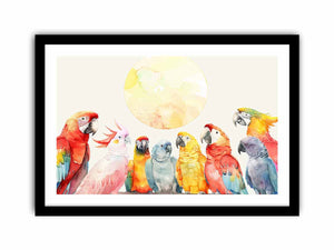 Parrot Meeting Art Print