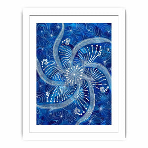Blue Swirl Streched canvas