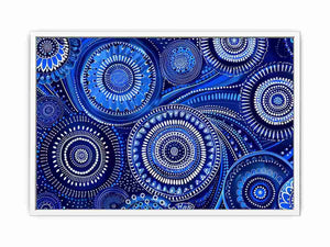 Blue Swirrls Framed Print