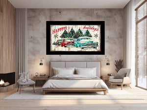 Happy Holidays Vinatge Art
