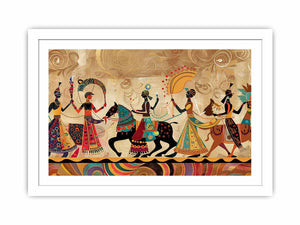 Indian Wedding Parade Streched canvas