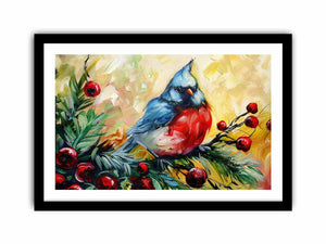 Festive Sparrow Art Print