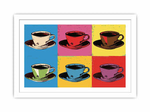 Coffee Cups Streched canvas