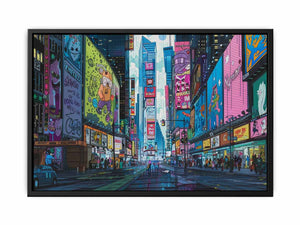 Retro Time Square Painting