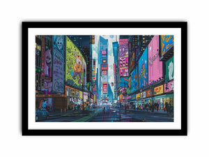 Retro Time Square Art Print