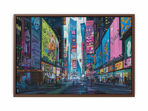 Retro Time Square Poster
