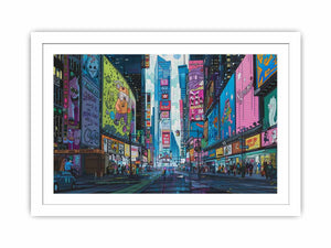 Retro Time Square Streched canvas