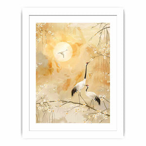 Cranes Streched canvas