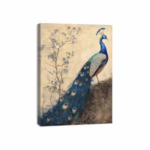 Blue Peacock Canvas Print