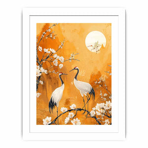Two Cranes Streched canvas