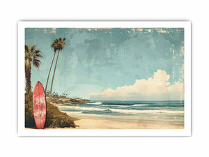 Beach Art Painting framed Print