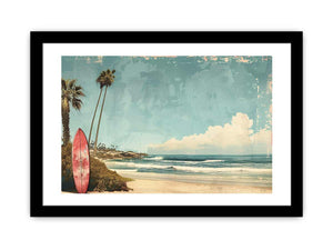 Beach Art Painting framed Print