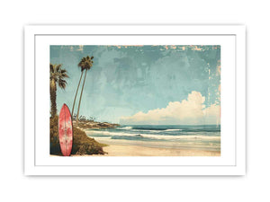Beach Art Painting framed Print