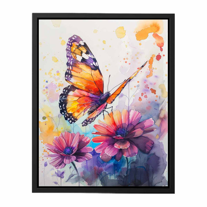 Butterfly Watercolor Painting  canvas Print