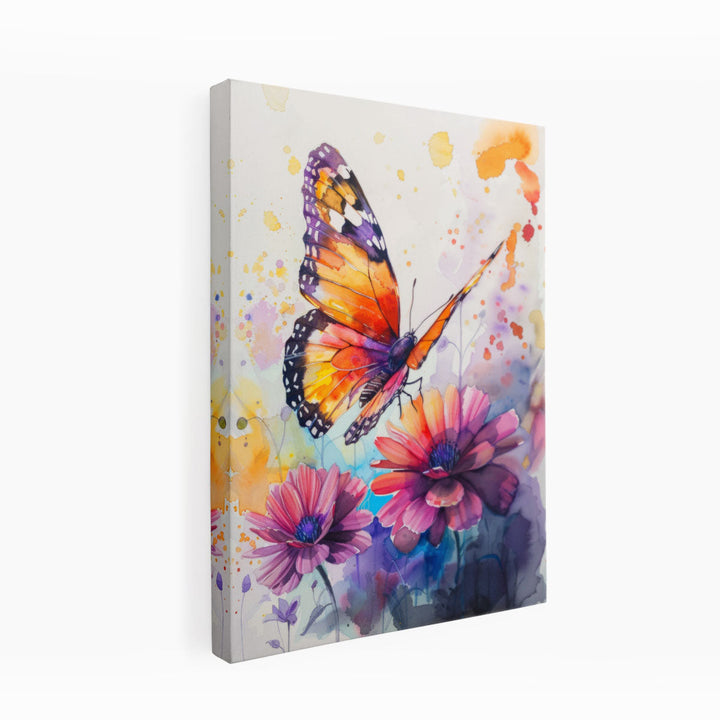 Butterfly Watercolor Painting  canvas Print