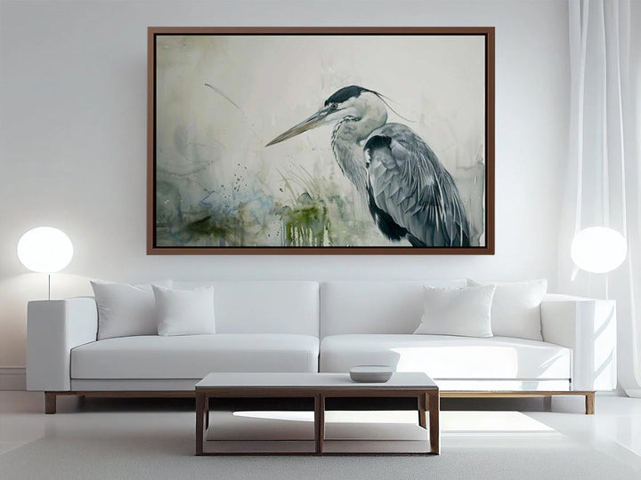 Heron Watercolor Painting Art Print