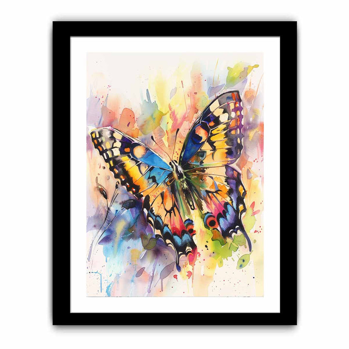 Watercolor Butterfly Painting   framed Print
