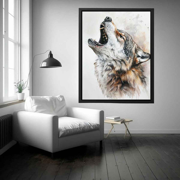 Howling Wolf Watercolor Painitng Art Print
