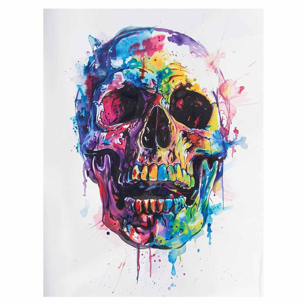 Skull Watercolor Painting Art Print