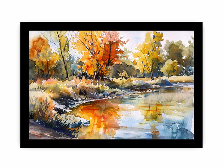Watercolor Paining framed Print