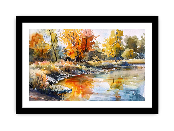 Watercolor Paining framed Print