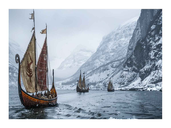 Viking Ship Painting Art Print