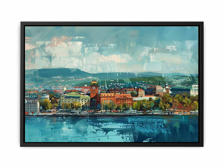 Olso City Painting canvas Print