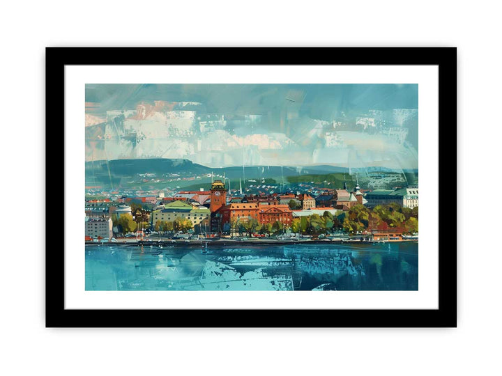 Olso City Painting  framed Print