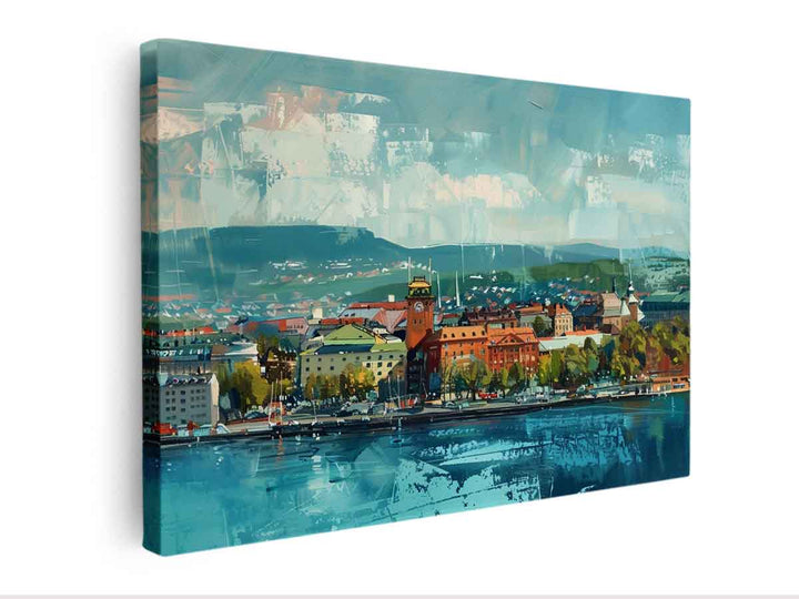 Olso City Painting canvas Print