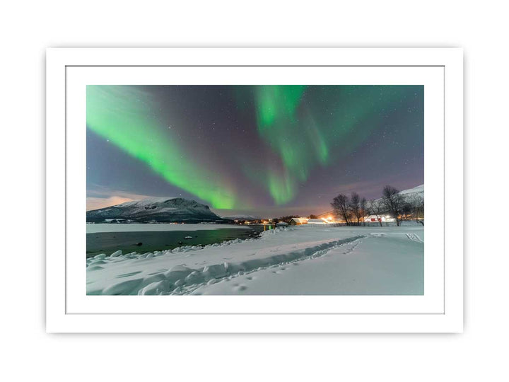 Northern Lights Painting  framed Print