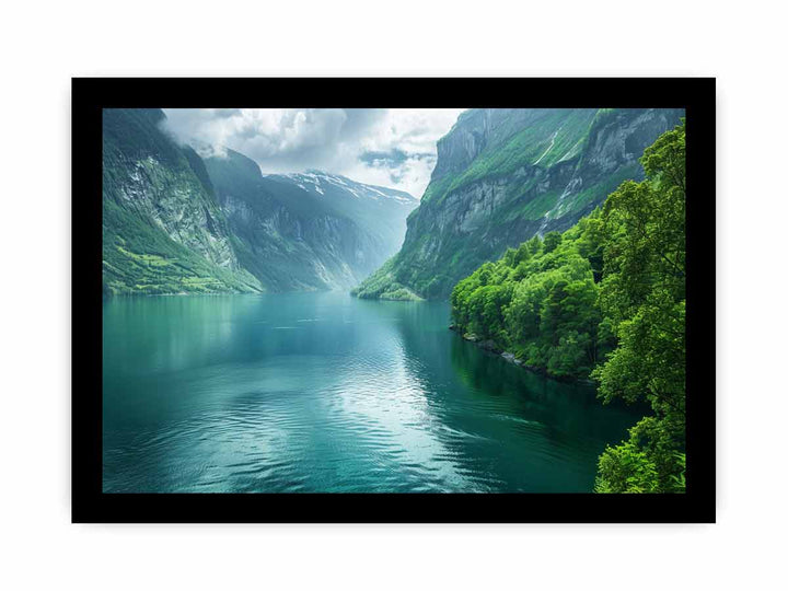 Fjord Landscape framed Print