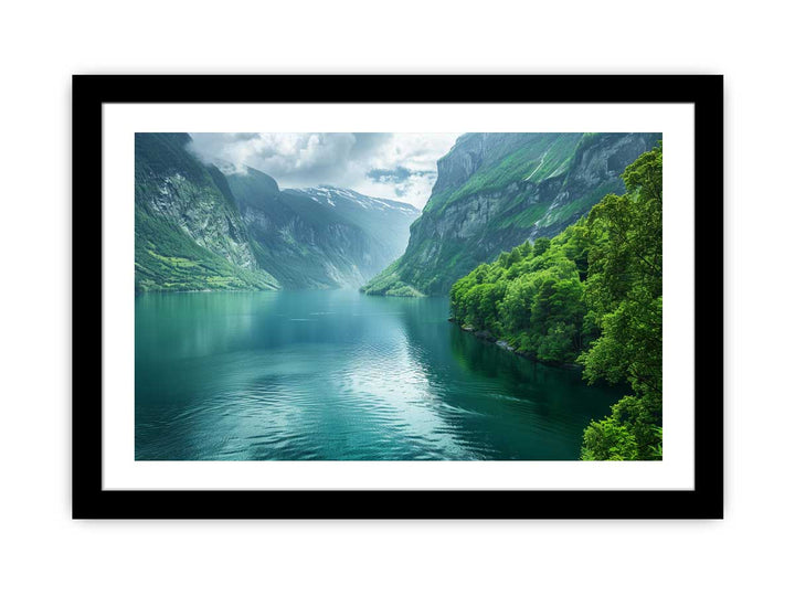Fjord Landscape framed Print
