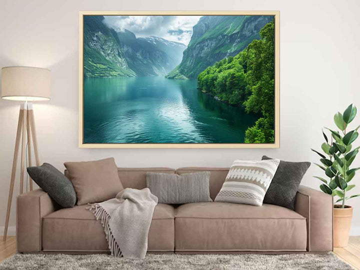 Fjord Landscape Art Print