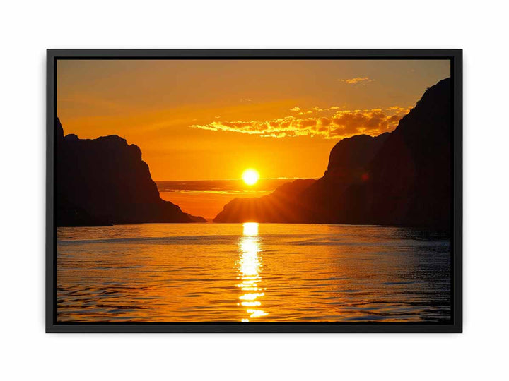 Midnight Sun in Norway canvas Print