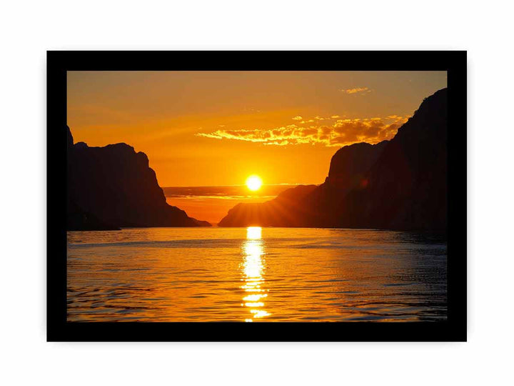 Midnight Sun in Norway framed Print