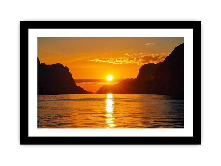 Midnight Sun in Norway framed Print