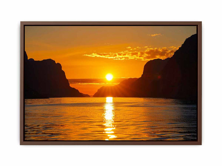 Midnight Sun in Norway Painting
