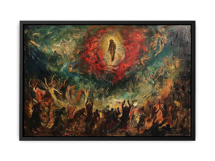 Christ In Hell Painting canvas Print