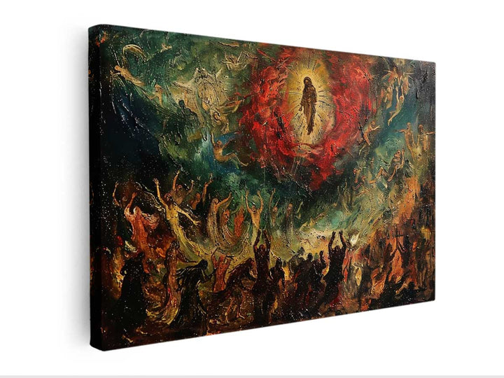 Christ In Hell Painting canvas Print