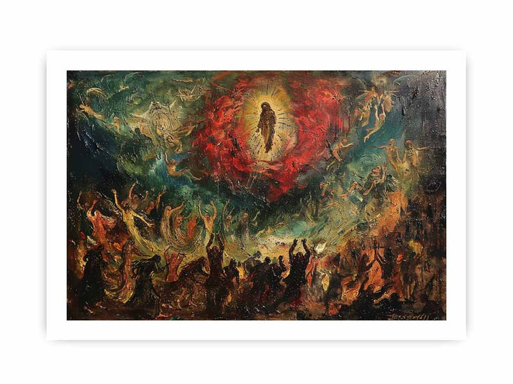 Christ In Hell Painting framed Print