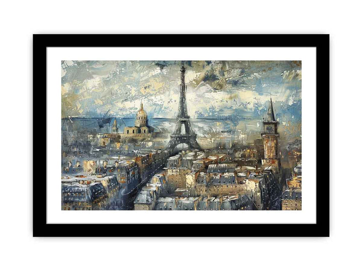 Paris Skyline framed Print