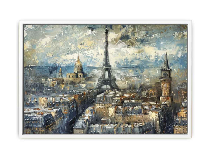 Paris Skyline Painting