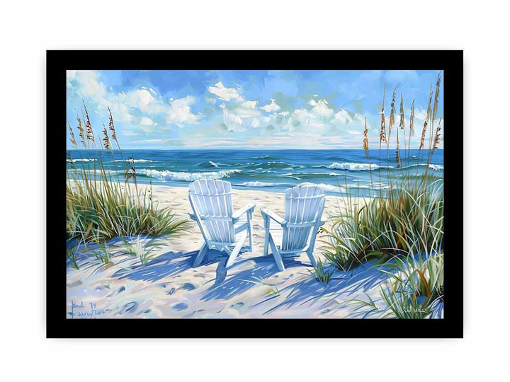 Serene Beach framed Print